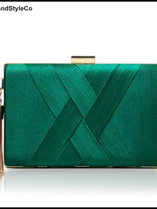 Handbags - Satin Evening Clutch Wedding Prom Party Purse Detachable Chain Crossbody